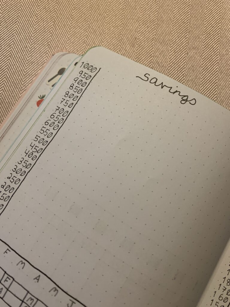 Bullet Journal Differently - savings