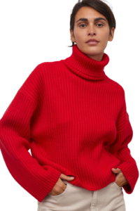 Ribbed Turtleneck Sweater (Cruelty-Free Valentine's Day)
