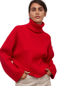 Ribbed Turtleneck Sweater (Cruelty-Free Valentine's Day)