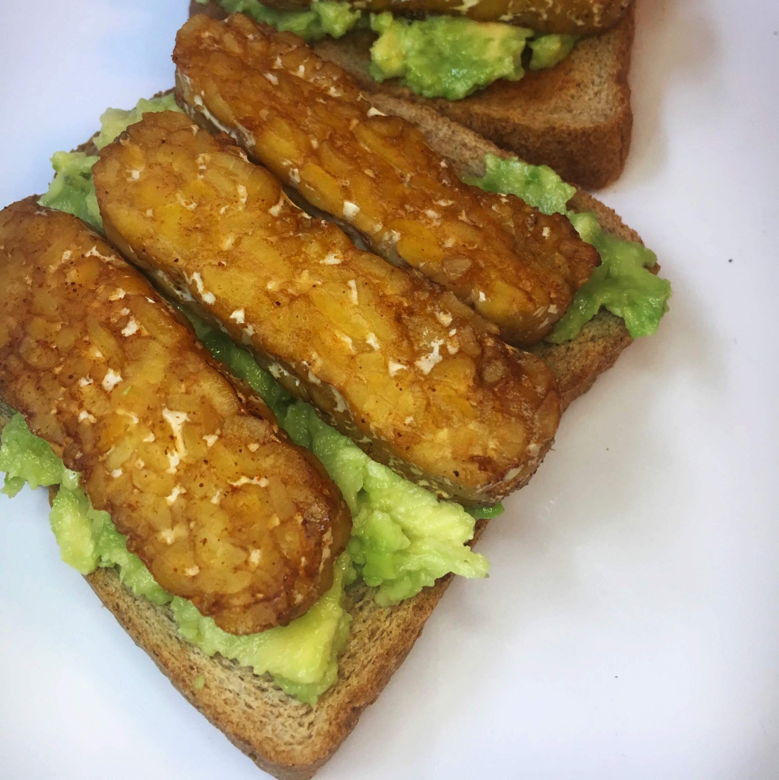 vegan tempeh bacon avocado toast