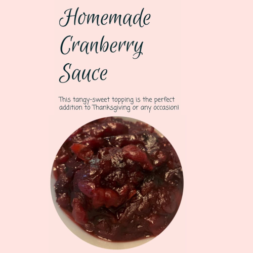 Cranberry Sauce Recipe Card - Product Image