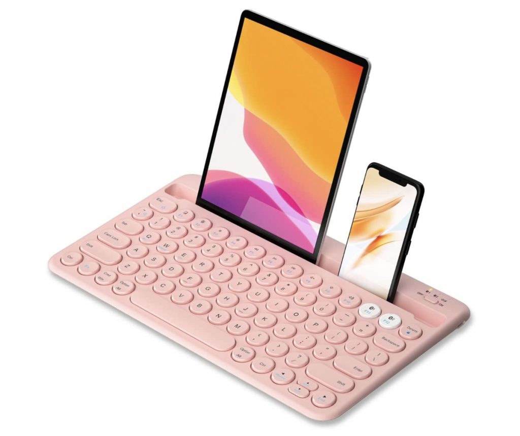 Pink Multi-Device Bluetooth Keyboard