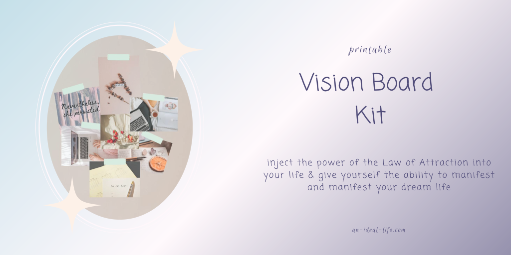 Printable Vision Board Kit Banner