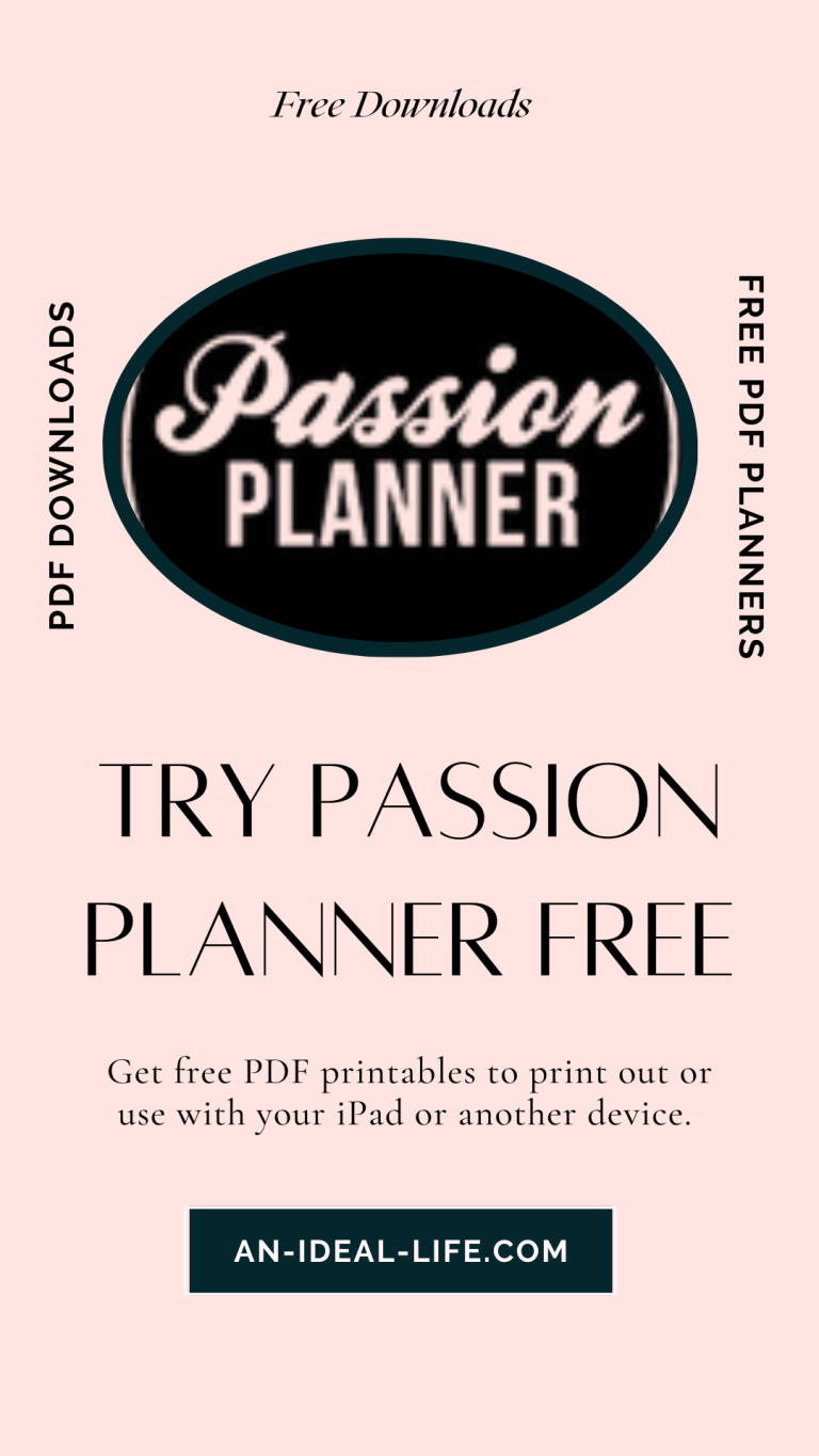 Try Passion Planner Free With PDF Downloads