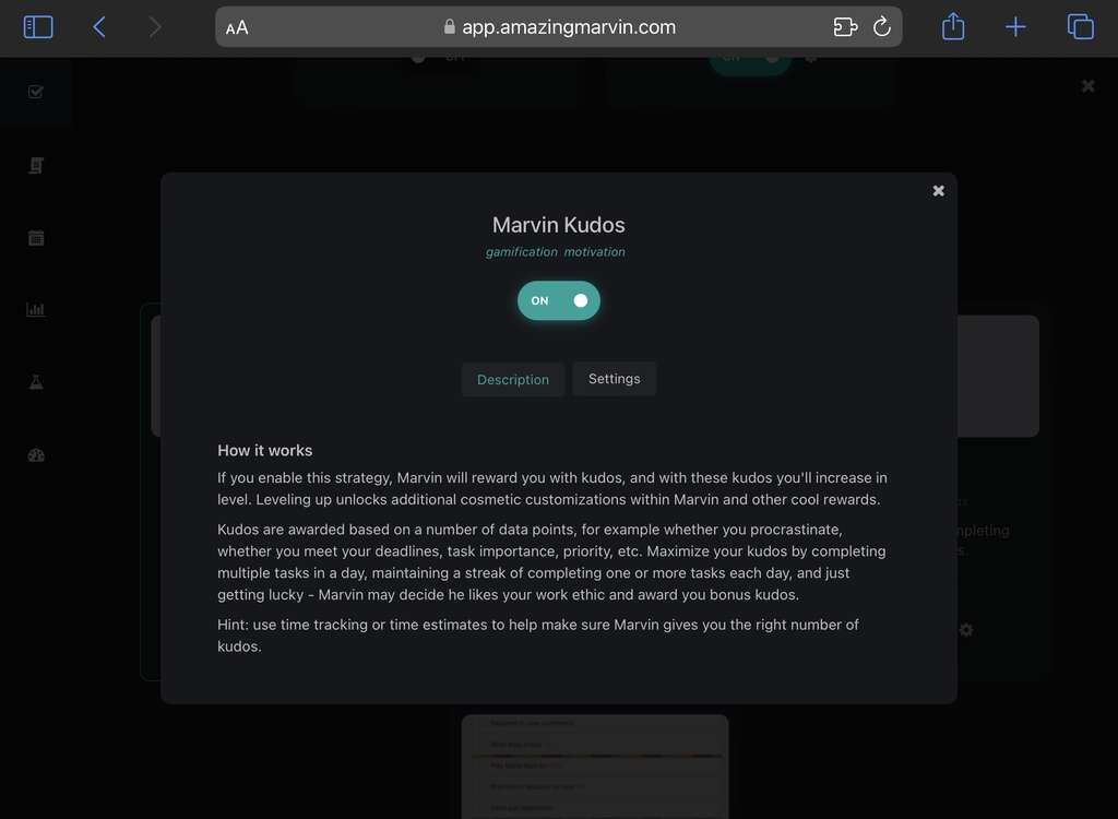 Amazing Marvin for Spoonie Productivity - Marvin Kudos