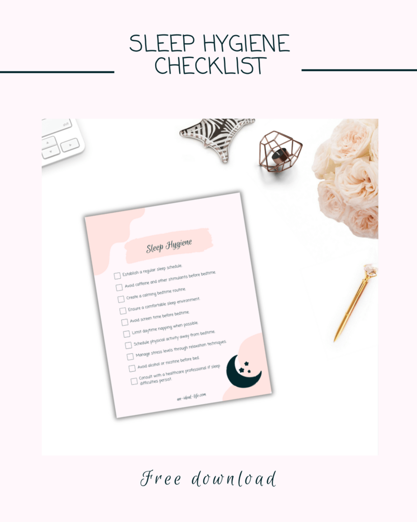 Sleep Hygiene Checklist Free Download