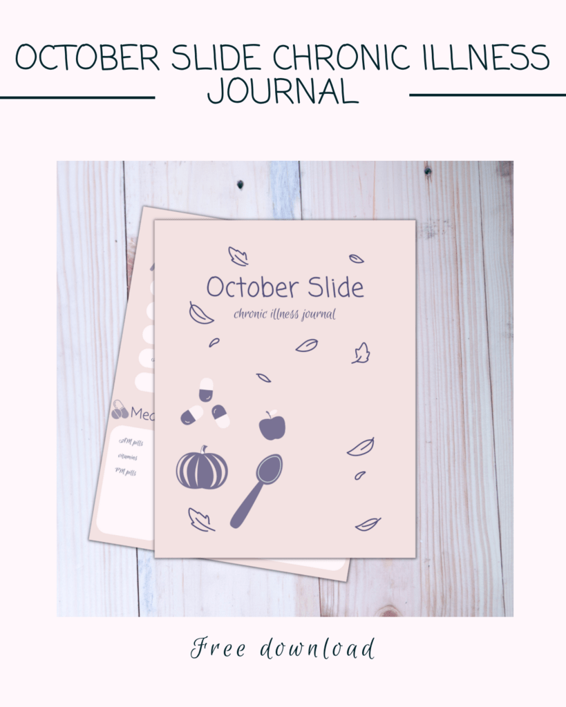 October Slide Chronic Illness Journal Free Download