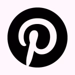 Pinterest logo – A stylized white "P" inside a solid black circle.